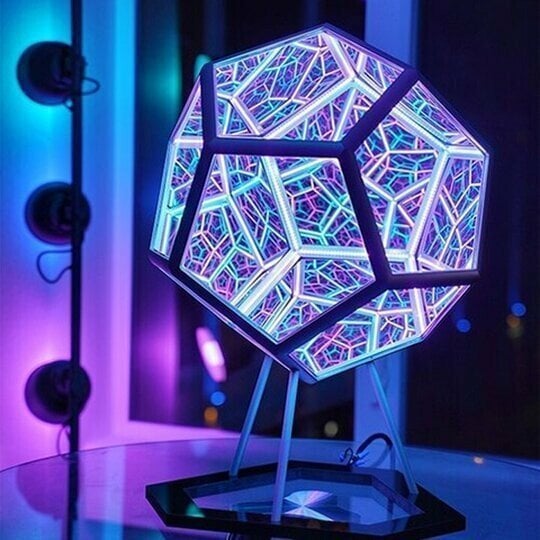 Infinite Dodecahedron Color Art Light